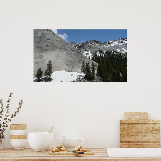 Snowy Granite Domes i Yosemite National Park Poster (Keuken)