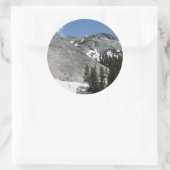 Snowy Granite Domes i Yosemite National Park Ronde Sticker (Tas)