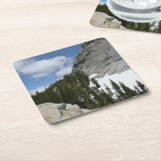 Snowy Granite Domes II Nationaal Park Yosemite Kartonnen Onderzetters (Schuin)