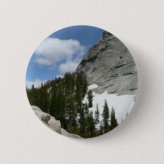 Snowy Granite Domes II Nationaal Park Yosemite Ronde Button 5,7 Cm (Voorkant)