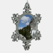 Snowy Granite Domes II Nationaal Park Yosemite Tin Sneeuwvlok Ornament (Links)