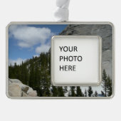 Snowy Granite Domes II Nationaal Park Yosemite Verzilverd Omlijst Ornament (Voorkant)