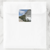 Snowy Granite Domes II Nationaal Park Yosemite Vierkante Sticker (Tas)