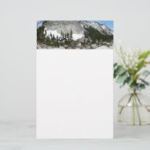 Snowy Granite Domes Panorama in Yosemite Briefpapier (Staand voorkant)