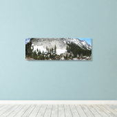 Snowy Granite Domes Panorama in Yosemite Canvas Afdruk (Insitu (Houten vloer))