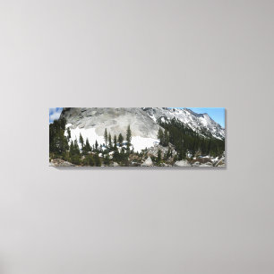Snowy Granite Domes Panorama in Yosemite Canvas Afdruk