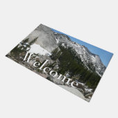 Snowy Granite Domes Panorama in Yosemite Deurmat (Schuin)