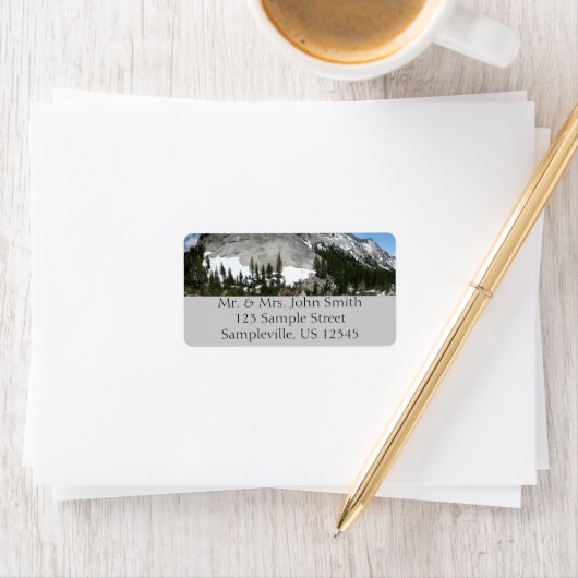 Snowy Granite Domes Panorama in Yosemite Etiket (Insitu)