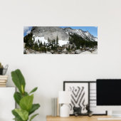 Snowy Granite Domes Panorama in Yosemite Poster (Thuiskantoor)