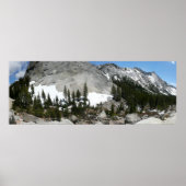 Snowy Granite Domes Panorama in Yosemite Poster (Voorkant)