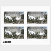 Snowy Granite Domes Panorama in Yosemite Rechthoekige Sticker (Vel)