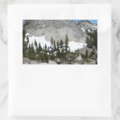 Snowy Granite Domes Panorama in Yosemite Rechthoekige Sticker (Tas)