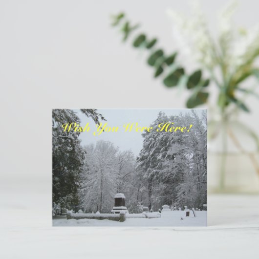 Snowy Graveyard Briefkaart (Staand voorkant)