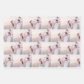 Snowy Green Merriest-kerstfoto Inpakpapier Vel (Voorkant 3)