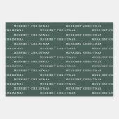 Snowy Green Merriest-kerstfoto Inpakpapier Vel (Voorkant 2)