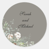 Snowy Greenery label and Stickers (Voorkant)
