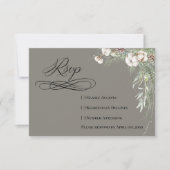 Snowy Greenery RSVP Card (Voorkant)