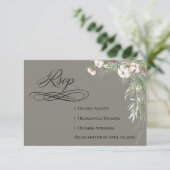 Snowy Greenery RSVP Card (Staand voorkant)