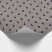 Snowy Grey kerstboom Cadeaupapier (Hoek)