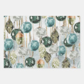 Snowy  Hanging Green Glass Ornamenten Inpakpapier Vel (Voorkant 3)