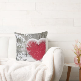 Snowy Heart - Romantisch Sierkussen