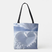 Snowy Heart Sculpture Tote Bag (Achterkant)