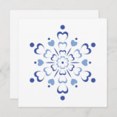 Snowy Heartburst Feestdagenkaart (Voorkant / Achterkant)