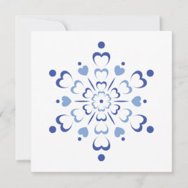 Snowy Heartburst Feestdagenkaart