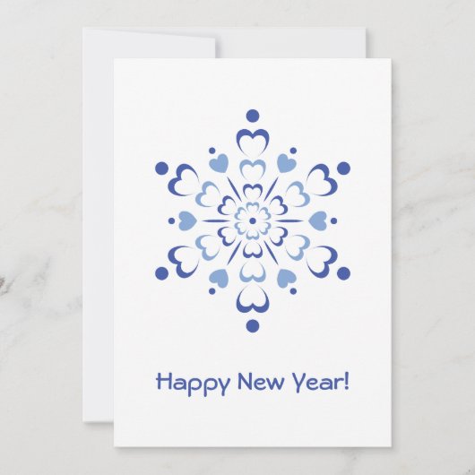 Snowy Heartburst Feestdagenkaart (Voorkant)