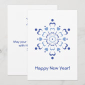 Snowy Heartburst Feestdagenkaart (Voorkant / Achterkant)