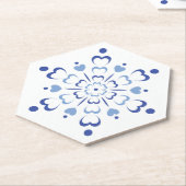 Snowy Heartburst Kartonnen Onderzetters (Schuin)