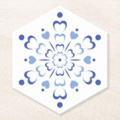 Snowy Heartburst Kartonnen Onderzetters (Voorkant)