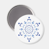 Snowy Heartburst Magneet (Voorkant / Achterkant)