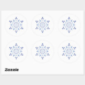 Snowy Heartburst Ronde Sticker (Vel)