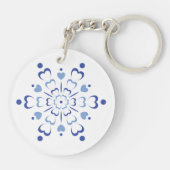 Snowy Heartburst Sleutelhanger (Achterkant)
