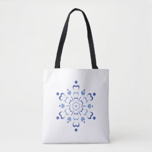 Snowy Heartburst Tote Bag
