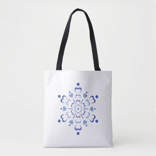 Snowy Heartburst Tote Bag (Voorkant)