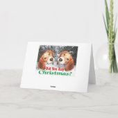 Snowy, heb je Kerstmis gezegd? Beagle Christmas Ka Feestdagen Kaart (Achterkant)