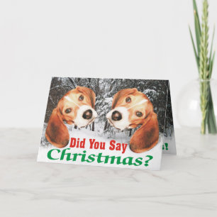 Snowy, heb je Kerstmis gezegd? Beagle Christmas Ka Feestdagen Kaart