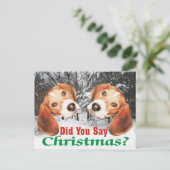 Snowy, heb je Kerstmis gezegd? Beagle Post Kaart (Staand voorkant)