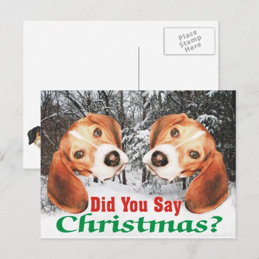 Snowy, heb je Kerstmis gezegd? Beagle Post Kaart (Voorkant / Achterkant)