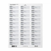 Snowy Hedgerow Winter retour adreslabel Etiket (Full Sheet)