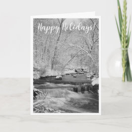 Snowy Herfst Holiday Feestdagen Kaart