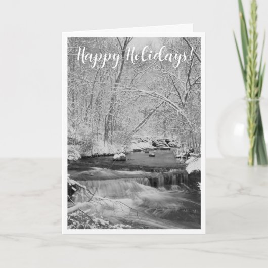 Snowy Herfst Holiday Feestdagen Kaart (Voorkant)