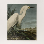 Snowy Heron (Egret) - de Amerikaanse vogelstand va Legpuzzel (Verticaal)