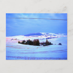 Snowy hills briefkaart