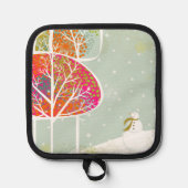 Snowy Hills winter keuken pot houder (Voorkant)