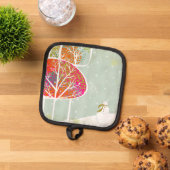 Snowy Hills winter keuken pot houder (Top down)