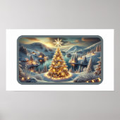 Snowy Hillside Christmas Serenity Poster (Voorkant)