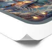 Snowy Hillside Christmas Serenity Poster (Hoek)